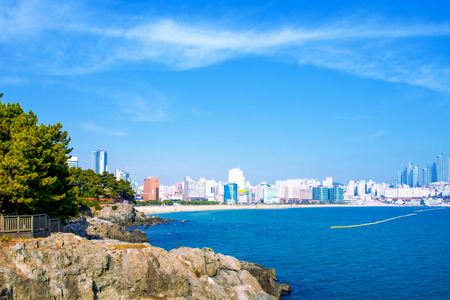 Haeundae sea in busan,Koreaの写真素材