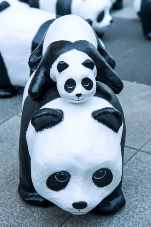 panda sculptures.の写真素材