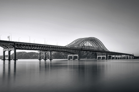 Banghwa bridge and han river in Seoul,Koreaの写真素材