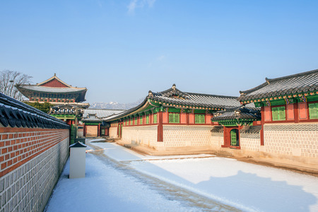 Gyeongbokgung Palace in seoul,Koreaのeditorial素材