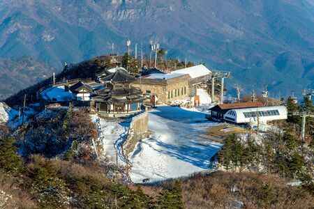 Deogyusan mountains in winter,South Korea.の写真素材