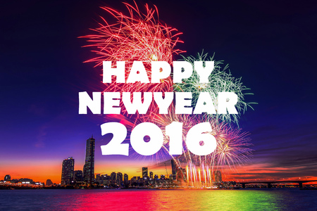 happy new year 2016の写真素材
