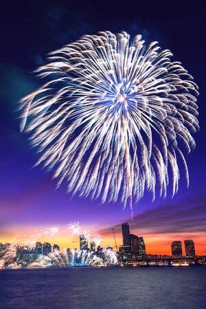 Seoul International Fireworks Festival in Korea.の写真素材