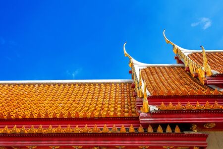 Marble Temple in Bangkok, Thailand.の写真素材