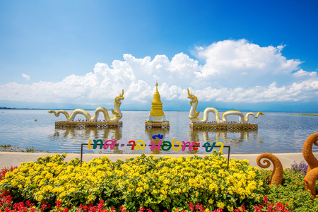 Kwan Phayao (Phayao lake) is popular natural attraction in Phayao. Landmark of Phayao in Thailand.のeditorial素材