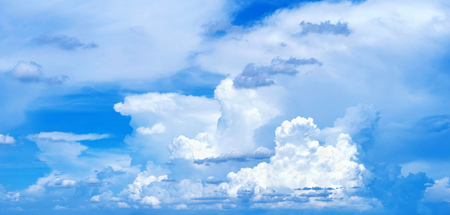 Blue sky with clouds, Clouds sky background.の写真素材