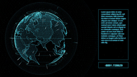 3D rendering of earth animation.の写真素材