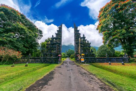 Big entrance gate in Bali, Indonesia.の写真素材