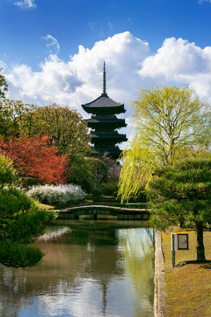 Pagoda of Toji temple, Kyoto in Japan.のeditorial素材