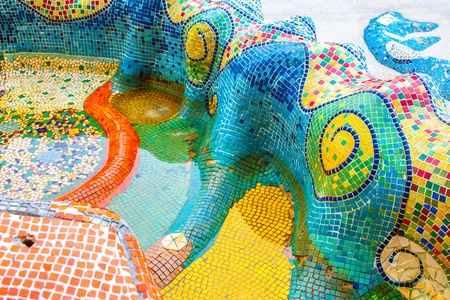 abstract Mosaic floor - selective focusの写真素材