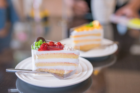 fresh milk cherry cake