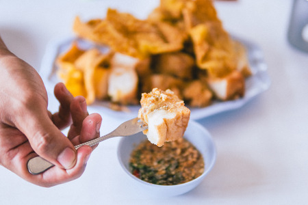 Thai Fried Wontonの写真素材