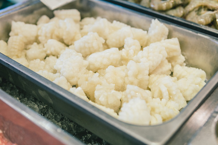 squid for Shabu and Sukiyaki buffetの写真素材