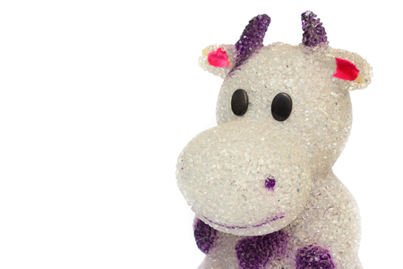 doll  cow on white backgroundの写真素材