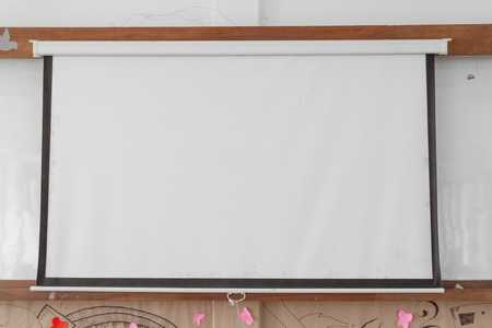 Projection screen in the school.の写真素材