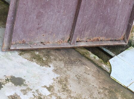 Old rusted doors sorrel,Rust rusty corroded oxidize.