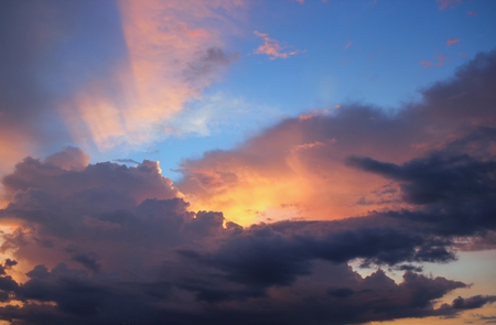 Sunrise. Colorful Sky and Cloud, Beautiful nature sky soft cloud Colorful. and motion cloud : you may be used as background :の写真素材