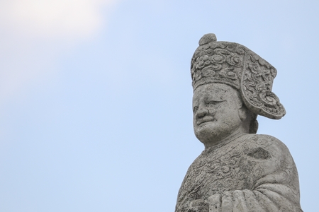 stone statue antique style China Closeup temple in Thailand. with copy space.の写真素材