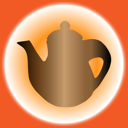 teapot  Icon  isolated on Orange background . Vector illustration with eps 10のイラスト素材