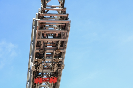 Tower crane of fire fighter  in big and tall with copy space for add text