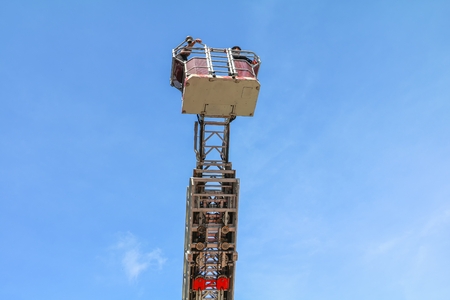 Tower crane of fire fighter  in big and tall with copy space for add text