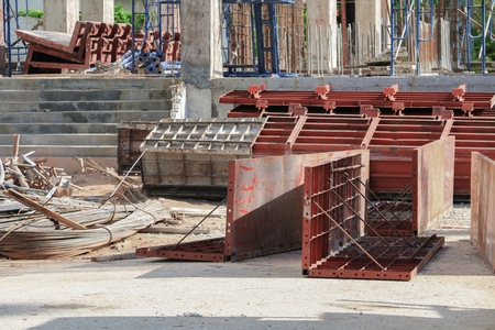 Construction work industry at building site