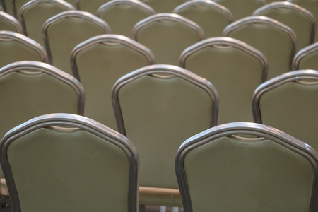 empty  chair row in a meeting room :Select focus with shallow depth of field.の写真素材