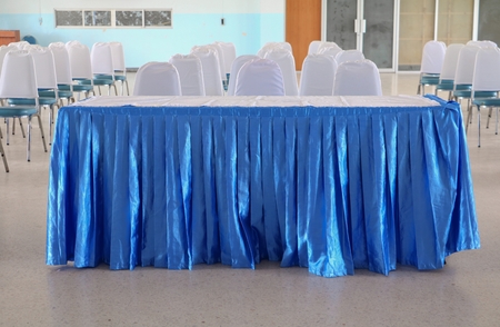 Empty table and chair in a meeting room:Select focus with shallow depth of field.