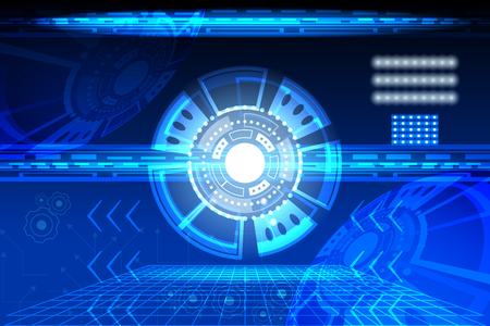Circular abstract design innovation concept for data computer network communication illustrationのイラスト素材