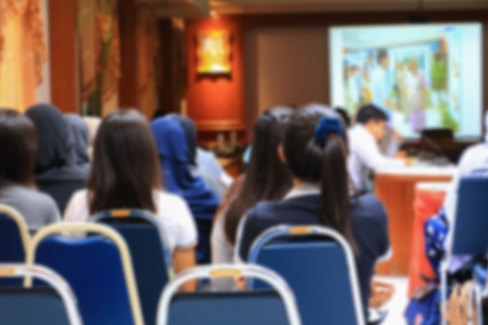 focus blurred with Business education training conference in a meeting roomの写真素材