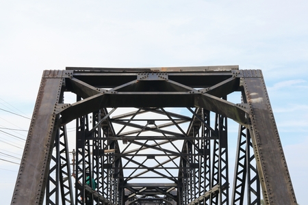 railway bridge  with copy space add textの写真素材