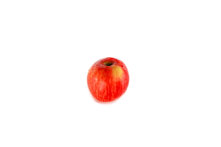 red apple and water drip  on white background