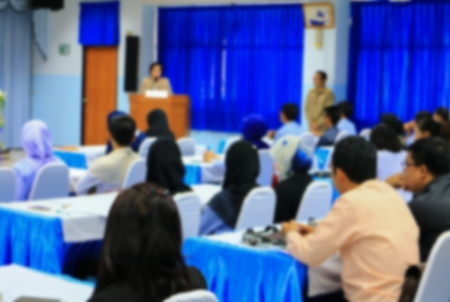 focus blur of business education seminar training conference in meeting room