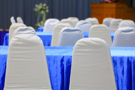 empty chairs in a meeting room:Select focus with shallow depth of field.の写真素材