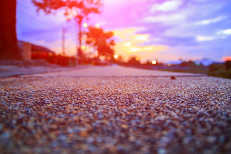 walkway stone in the park and copy space add text Select focus with shallow depth of field.の写真素材
