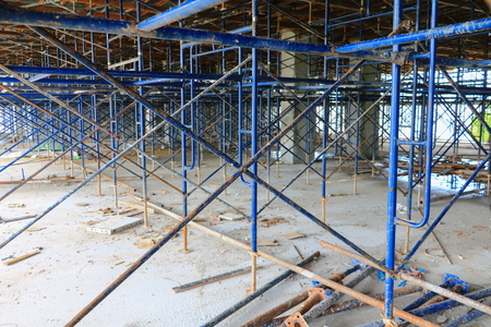 scaffolding steel in work construction site building