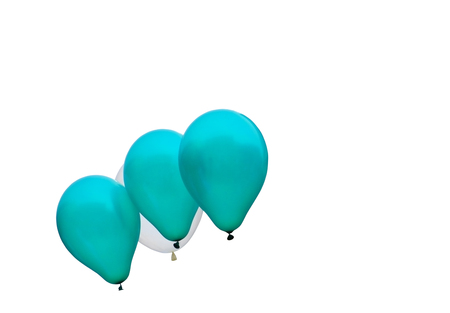 balloon green beautiful on isolated white background and clipping pathの写真素材