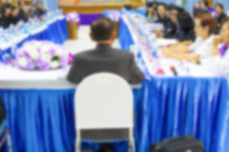 focus blurred with business education training conference  seminar in meeting roomの写真素材