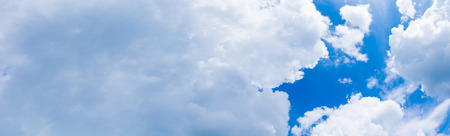 panorama sky and cloud in summer time with formation storm cloudy beautiful art nature backgroundの写真素材