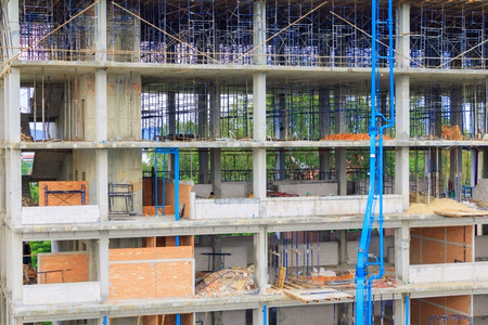 work construction in building high site workplace