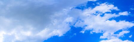 panorama sky and cloud summer time beautiful background with copy space for add textの写真素材