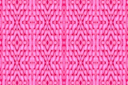 cotton fabric pink scarlet  color texture old background with copy space add textの写真素材