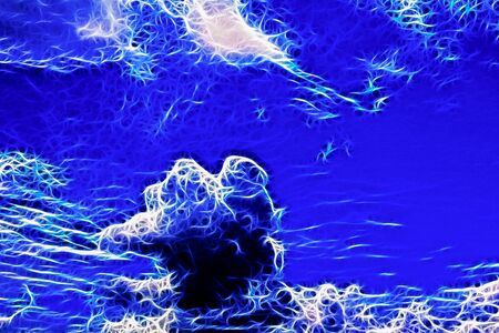 abstract deep pattern stripe wave Color level blue and white for backgroundの写真素材