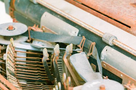 vintage typewriter with rusty. technology antique