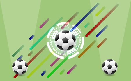 football graphics design ball on Green background vector illustratioのイラスト素材