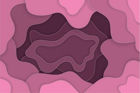 Paper cut Abstract purple and edge white concept background. Vector illustration design template...