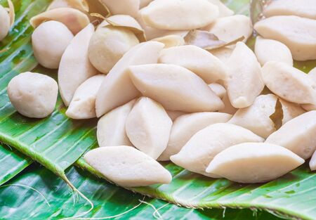 meatball steamed fish street food in Thailandの写真素材