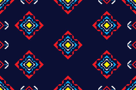 geometric design pattern fabric ethnic oriental traditional seamless for embroidery style, curtain,...