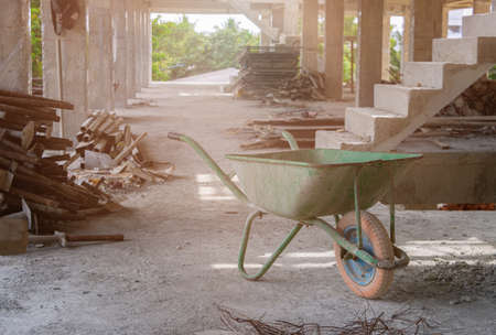trolley green in room building structure Construction site development housing