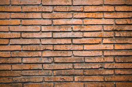 red brick block wall texture old background with copy spaceの写真素材